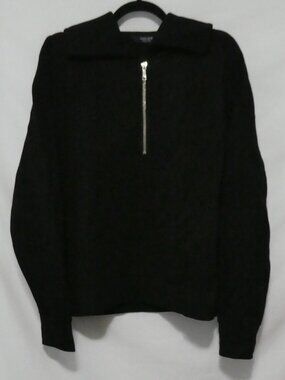 EVER NEW MELBORNE  Black Half Zip Knit Sweater - P2P 22 inches measured